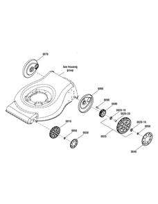 Wheels Group, 200 Sp Tread Ii (881434) Diagram and Parts List for 881579-CXM550E 2013 Briggs and Stratton Lawn Mower